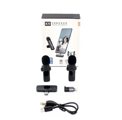 Мікрофон петличний бездротовий K9 для смартфона 2 мікрофони з Type-C